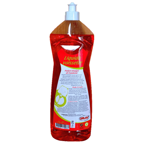 PLONGE MANUELLE : DETERGENT VAISSELLE MAIN ORLAV VINAIGRE FRAMBOISE (1L)